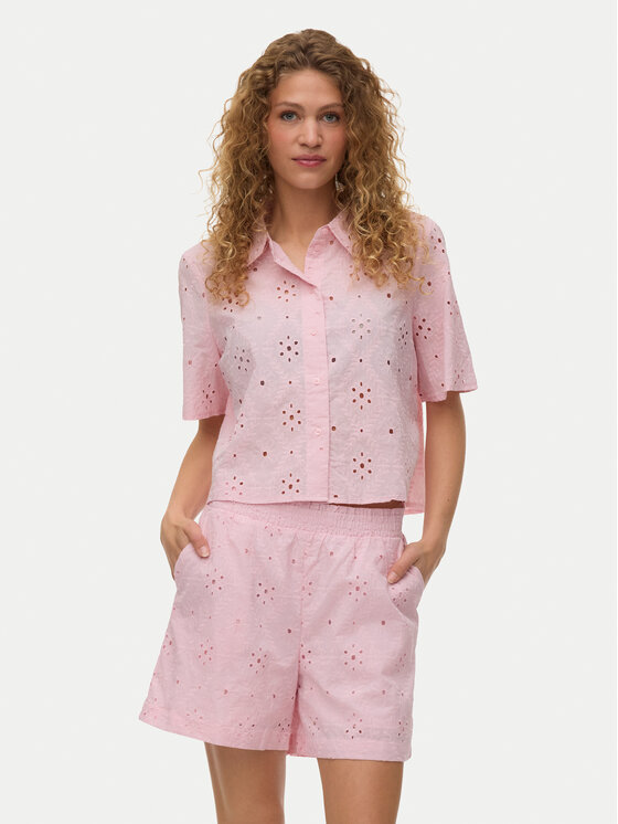 Vero Moda Koszula Eliza 10342754 Różowy jasny Regular Fit
