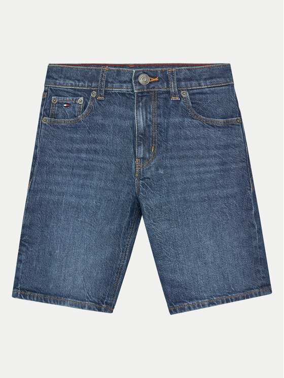 Tommy Hilfiger Szorty jeansowe KB0KB09322 Granatowy Regular Fit