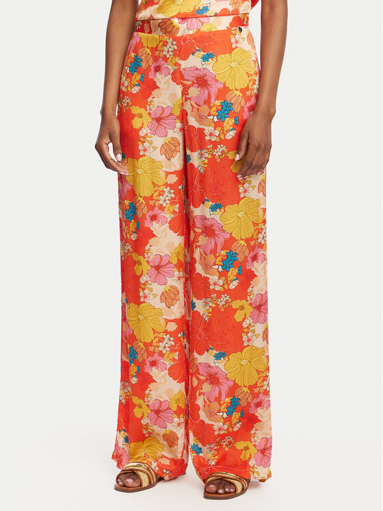 Liu Jo Spodnie materiałowe WA6484 T473A Czerwony Relaxed Fit