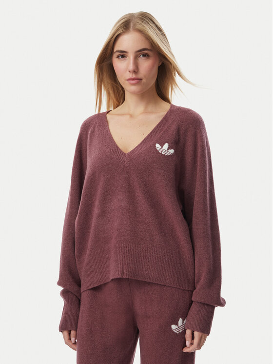 adidas Sweter Essentials IA4443 Brązowy ciemny Loose Fit