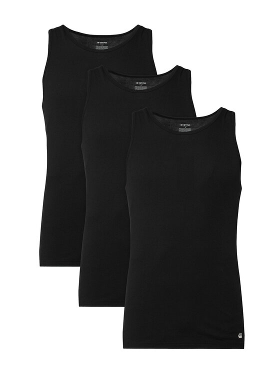 G-STAR Komplet tank topów D30333-10 Czarny Regular Fit