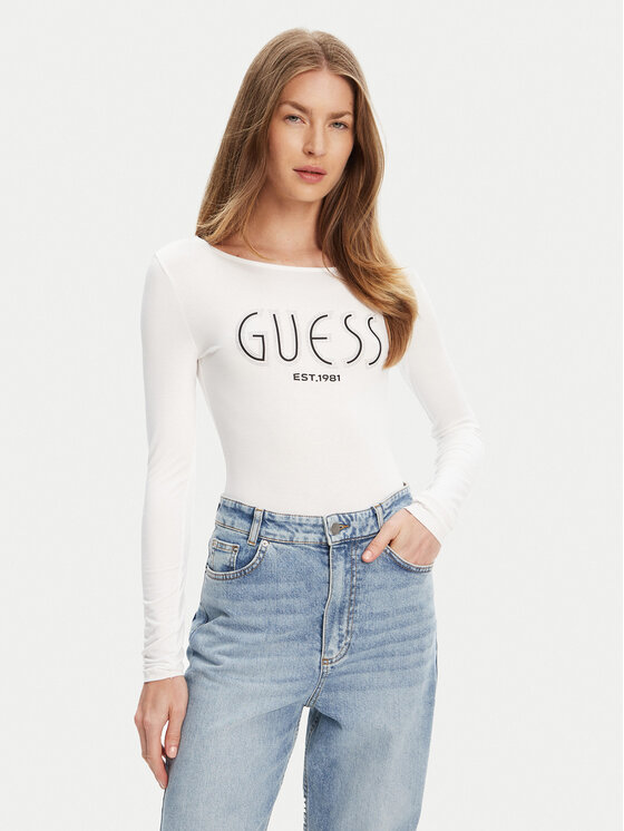 Guess Body W5YP05 K68D2 Biały Slim Fit