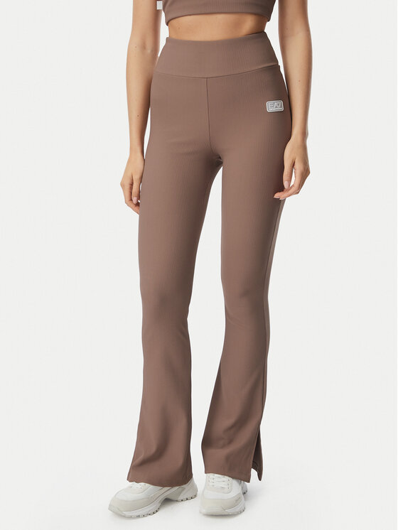 EA7 Emporio Armani Legginsy 7W001338 AF15721 U6041 Brązowy Slim Fit