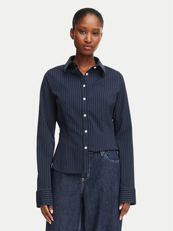 Guess Jeans Koszula W6YH11 W2835 Granatowy Slim Fit