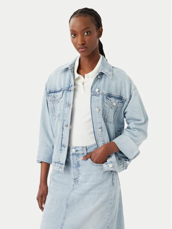 Tommy Jeans Kurtka jeansowa DW0DW23471 Niebieski Relaxed Fit
