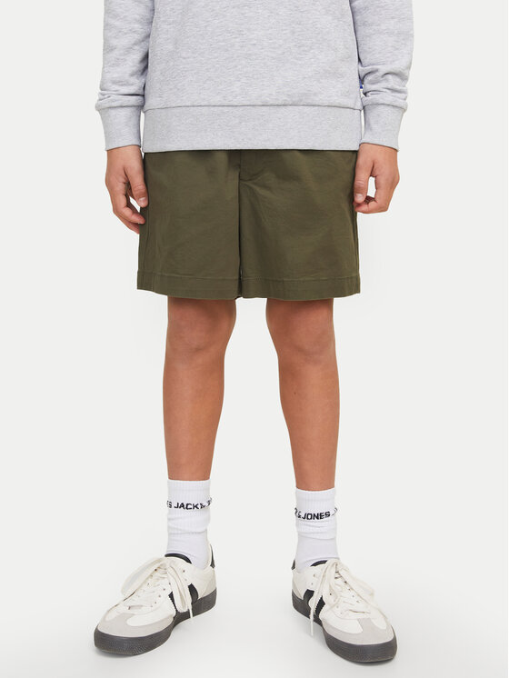 Jack & Jones Junior Szorty materiałowe Jaiden 12275013 Zielony Loose Fit
