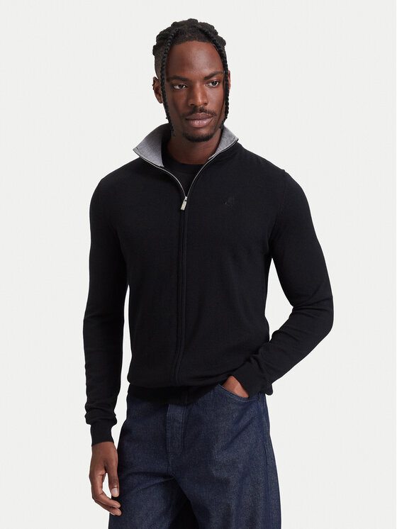 KARL LAGERFELD Kardigan 655004 564399 Czarny Regular Fit