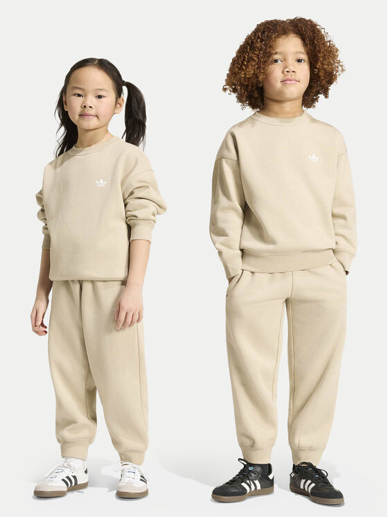 adidas Dres Loose Crew Jogger Set KS1284 Beżowy Regular Fit
