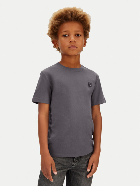 Calvin Klein Jeans T-Shirt IU0IU00543 Szary Regular Fit