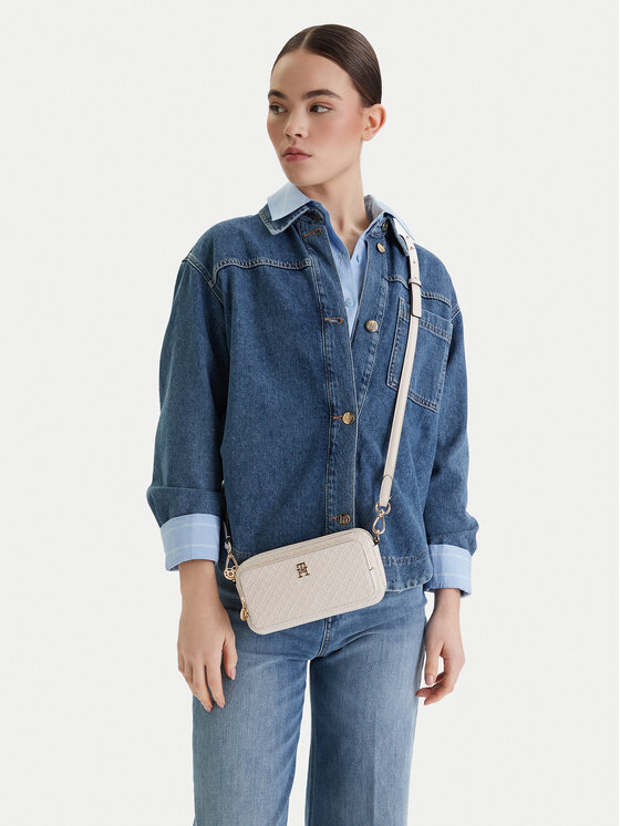 Tommy Hilfiger Torebka Th Daily Camera Bag Mono AW0AW18414 Biały