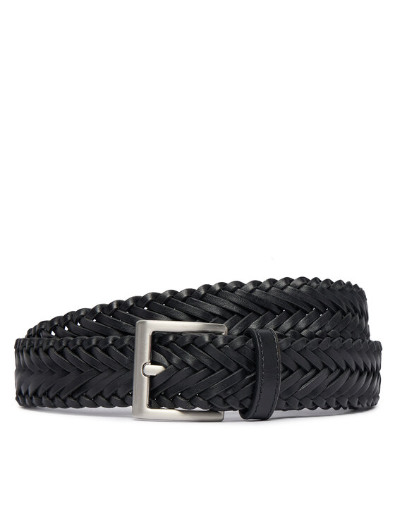 Tommy Hilfiger Pasek Th Soho Braid 3.0 AM0AM14776 Czarny