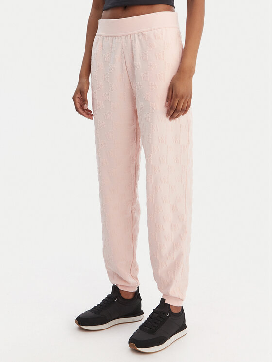 HUGO Spodnie dresowe Monogram 50556809 Różowy jasny Regular Fit