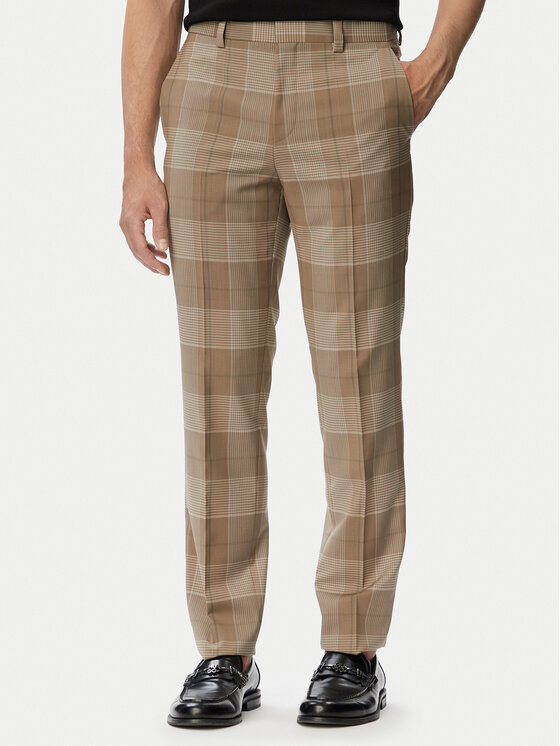 HUGO Spodnie garniturowe Hogan 263X 50569204 Beżowy Extra Slim Fit