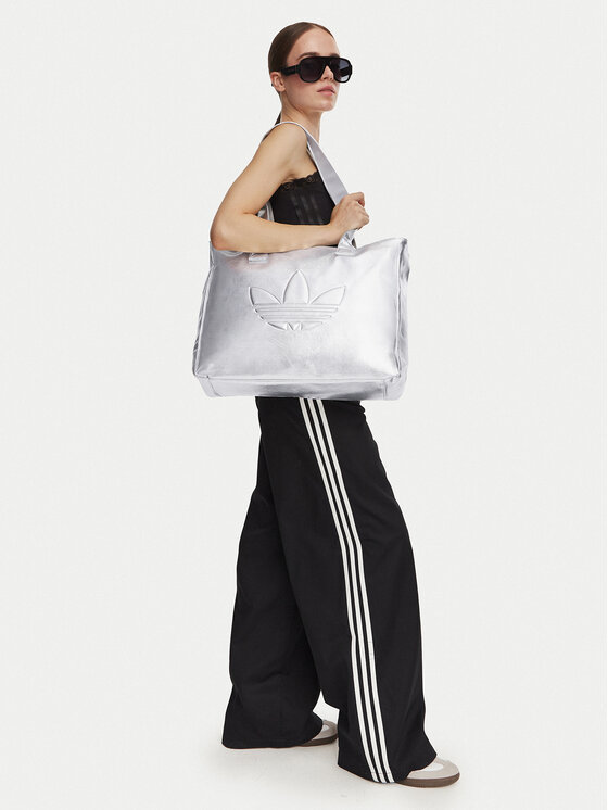 adidas Torebka Shopper Metallic Pu Bag KR1566 Srebrny