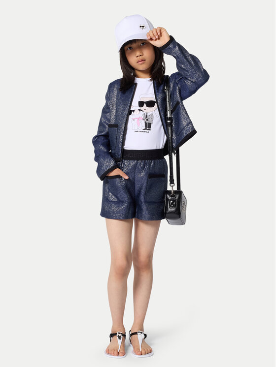 Karl Lagerfeld Kids T-Shirt Z31157 S Biały Regular Fit
