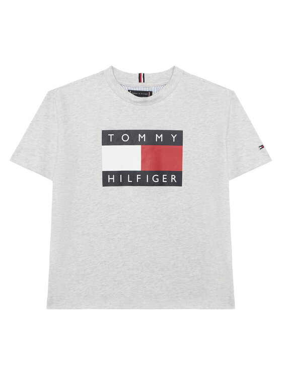 Tommy Hilfiger T-Shirt KB0KB10340 Szary Regular Fit