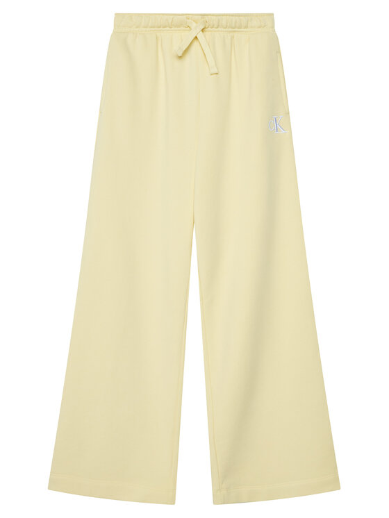 Calvin Klein Jeans Spodnie dresowe LVCKSJC11G Żółty Wide Leg