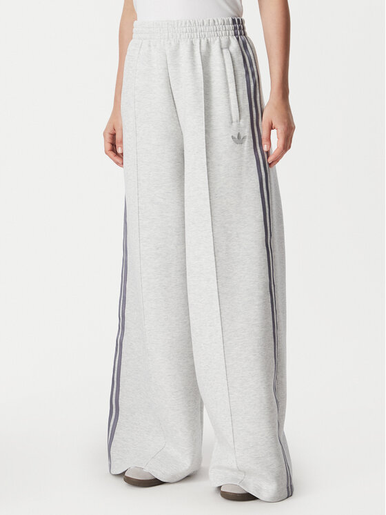 adidas Spodnie dresowe Spacer  HY8044 Szary jasny Wide Leg