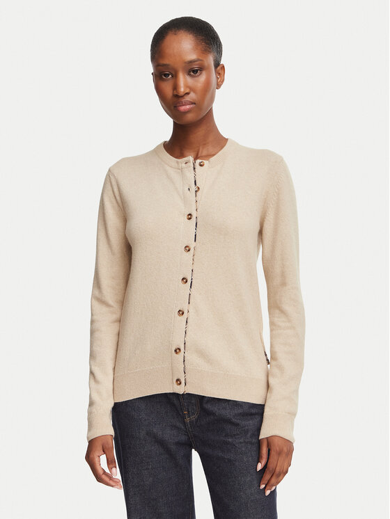 Barbour Kardigan Pendle LKN1076BE54 Beżowy Regular Fit