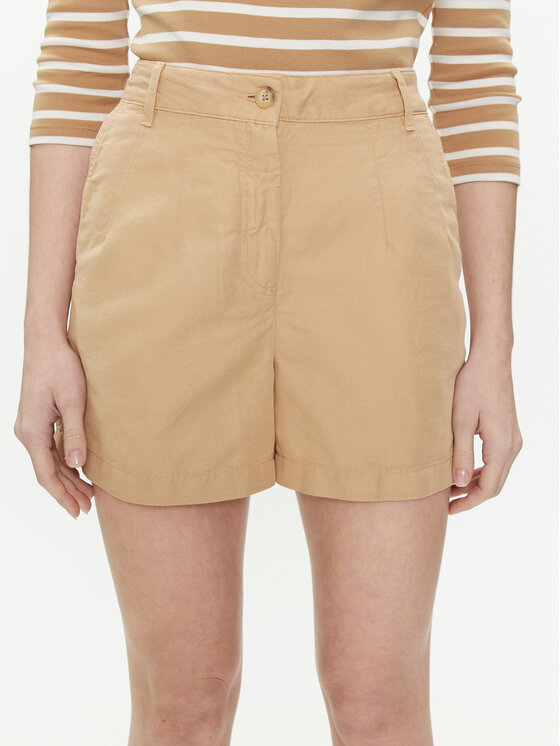Tommy Hilfiger Szorty materiałowe WW0WW41603 Beżowy Relaxed Fit
