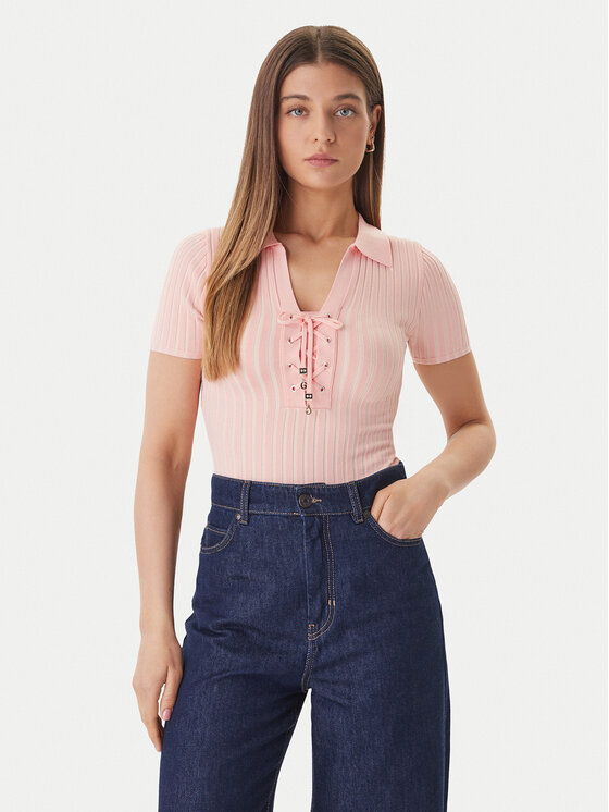 Guess Sweter W6GR09 Z0590 Pomarańczowy Regular Fit
