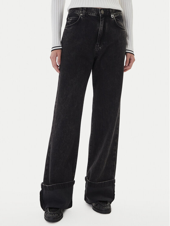PINKO Jeansy Wanda 105541 A2RR Czarny Regular Fit
