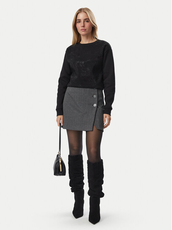 Guess Spódnica mini W6BD21 K6218 Szary Regular Fit