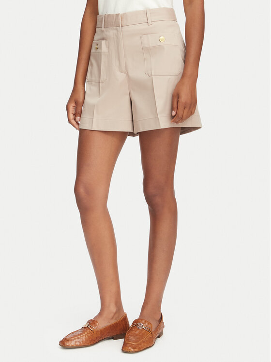 Tommy Hilfiger Szorty materiałowe WW0WW49592 Beżowy Regular Fit