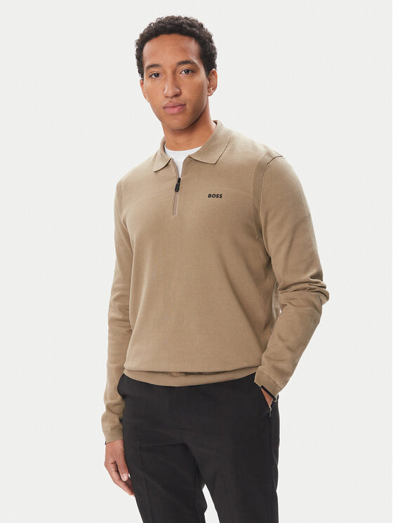 BOSS Sweter Ever  50551688 Beżowy Regular Fit