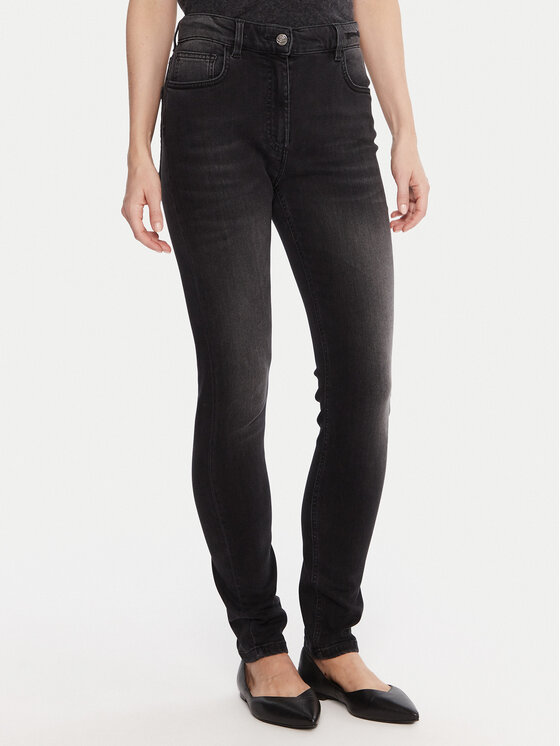 Marella Jeansy 2523186104 Czarny Skinny Fit