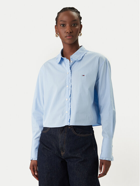 Tommy Jeans Koszula DW0DW22767 Błękitny Relaxed Fit