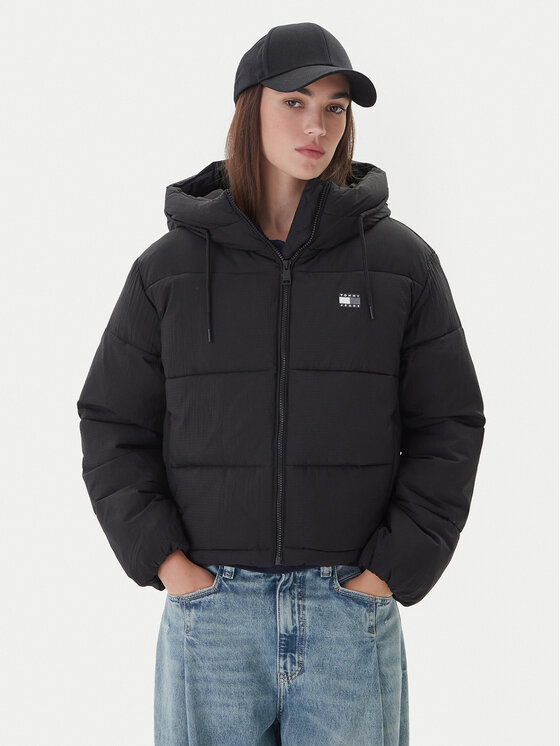 Tommy Jeans Kurtka zimowa DW0DW21625 Czarny Regular Fit
