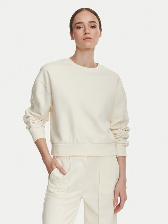 Guess Bluza V6YQ10 K4291 Kremowy Regular Fit
