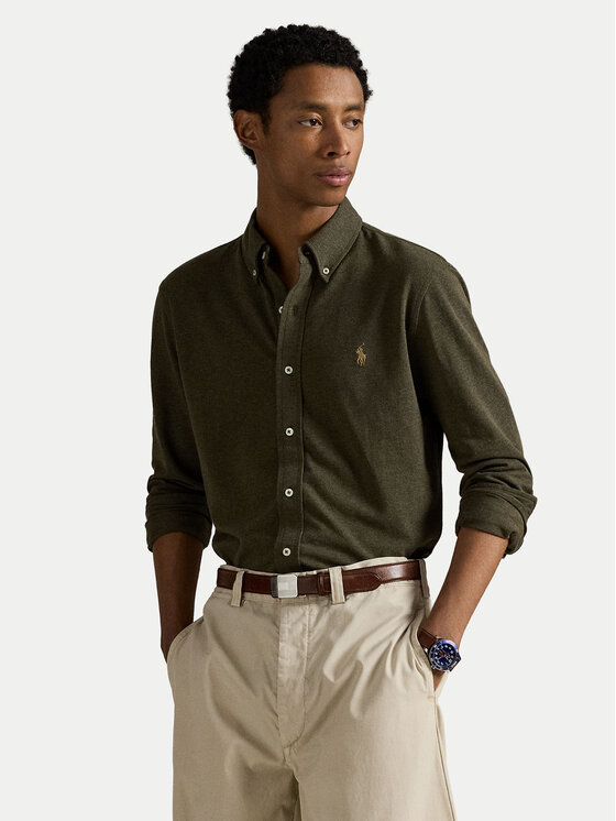 Polo Ralph Lauren Koszula 710654408111 Zielony Regular Fit