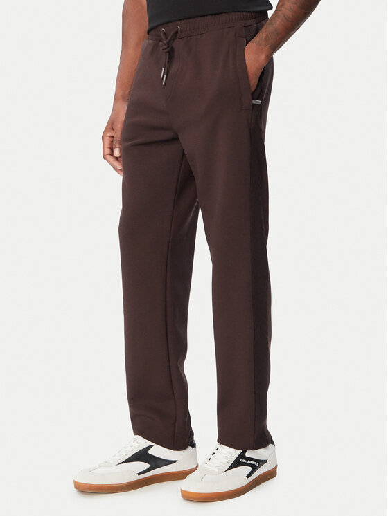 KARL LAGERFELD Spodnie dresowe 705012 564902 Brązowy ciemny Regular Fit