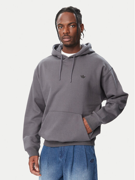 adidas Bluza Trefoil Essentials LL1059 Szary ciemny Loose Fit