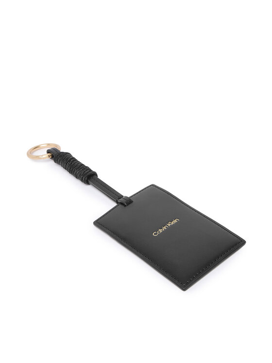 Calvin Klein Etui na karty kredytowe Foil Logo Lacing Cardcase Charm LV04F1259G Czarny