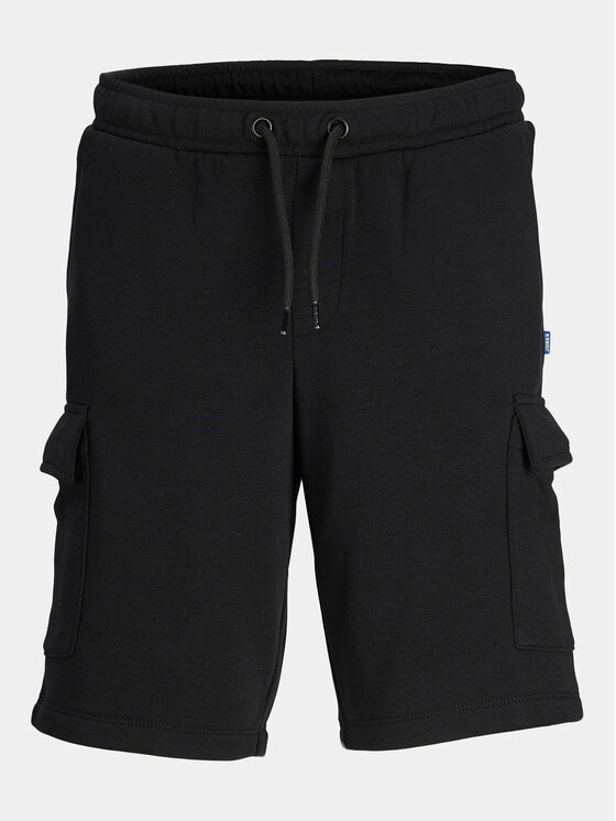 Jack & Jones Junior Szorty sportowe Bradley 12254213 Czarny Regular Fit
