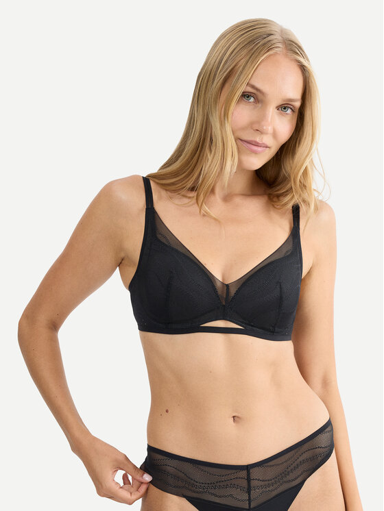 Triumph Biustonosz push-up Breathe & Lift 10226602 Czarny