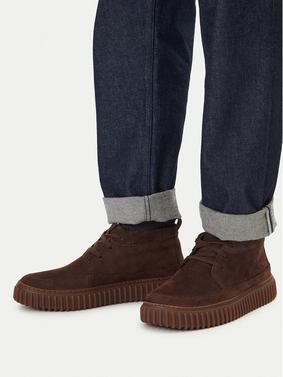 Clarks Trzewiki Torhill LaceHi 26184694 Brązowy ciemny