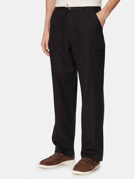 Calvin Klein Jeans Spodnie cargo LV04RF611G Czarny Relaxed Fit