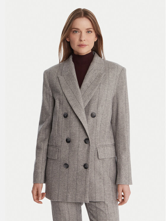 MAX&Co. Marynarka Iames 2526046084200 Szary Relaxed Fit