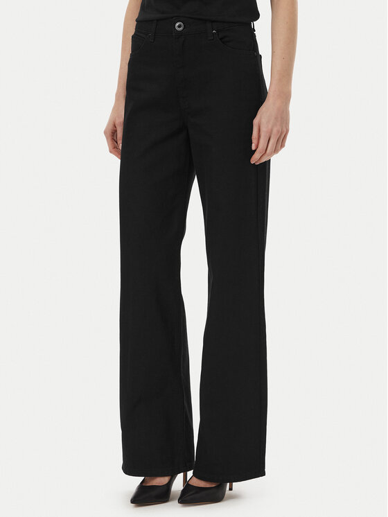 Guess Jeansy W6BA1A D2578 Czarny Wide Leg