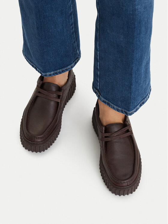 Clarks Półbuty Torhill Bee 26327768 Brązowy ciemny