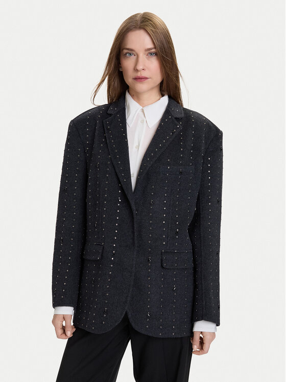 ViCOLO Marynarka TF0032 Szary Regular Fit