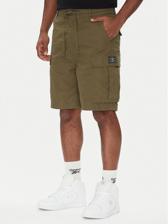 DC Shoes Szorty materiałowe Tundra ADYWS03086 Zielony Regular Fit