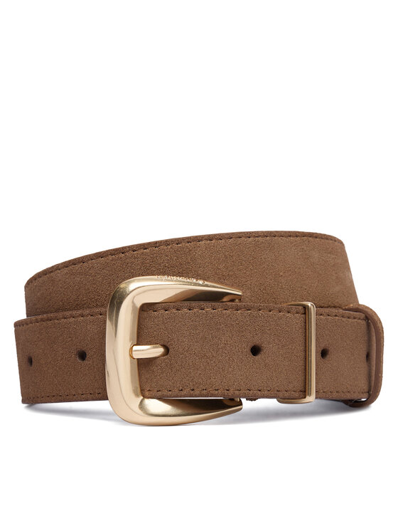 Calvin Klein Pasek Hw End Tip Buckle Suede 30Mm LV04F7114G Brązowy