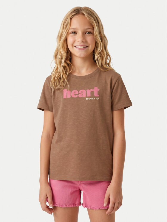 Roxy T-Shirt Orchid Art ERGZT04142 Brązowy Regular Fit