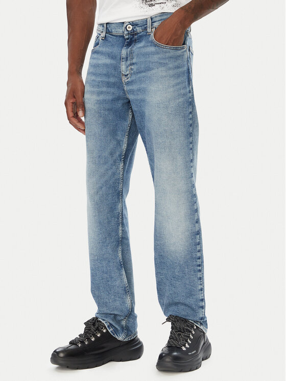 Karl Lagerfeld Jeans Jeansy B4M10010 Niebieski Straight Leg