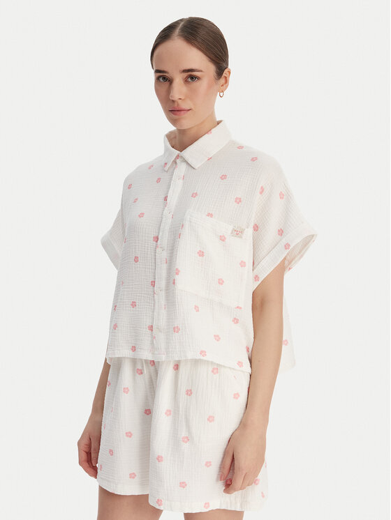 Roxy Koszula W126-RXLST-1023-01P Biały Oversize